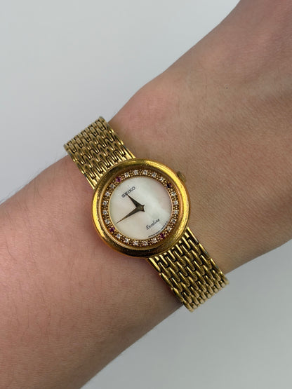Seiko Exceline Mother of Pearl 'Ruby' Watch