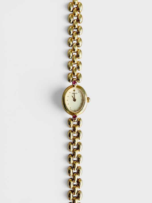 Ultra Rare Petite Ruby Gem Seiko Watch