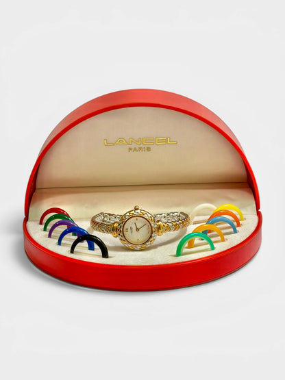Rare Lancel Interchangable Bezel Watch